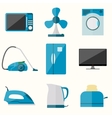 set of household appliances icons vector image vector image