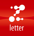 abstract logo letter z drops vector image