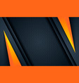 dark abstract background with yellow shape black vector image