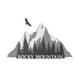 rocky mountains and forest vector image