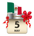 cinco de mayo calendar vector image