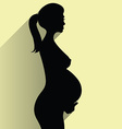 Silhouette of pregnant woman Royalty Free Vector Image