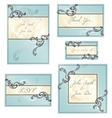 set of rococo wedding designs vector image