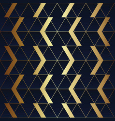 Abstract art seamless blue and golden pattern Vector Image
