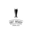 glass beer craft beer brewery label logo emblem vector image vector image