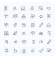 outline web icons set - real estate vector image