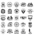set sailing club hunting and camping vector image vector image