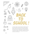 back to school text with various education icon vector image