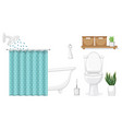 bathroom furniture set for interior design vector image