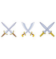 set of sword warrior in flat design vector image