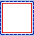 american flag patriotic border vector image