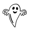 halloween ghost shape vector image vector image