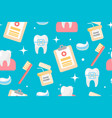 seamless pattern concept of dental care vector image vector image