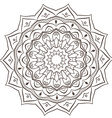 ethnic fractal mandala meditation looks like vector image