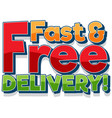 text delivery banner on white background vector image vector image