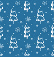 5 christmas tree snowflakes seamless vector image
