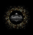 black christmas card with a circular decoration vector image vector image