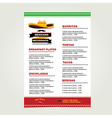 cafe menu mexican template design vector image