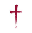 grunge style christian cross for ash wednesday web vector image