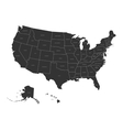 map of usa with state names vector image
