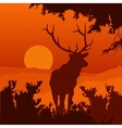 monotonic of an elk vector image