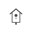 wooden birdhouse black icon nature simple vector image vector image