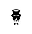 cat man with a hat and glasses vector image