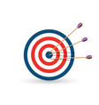 target with an arrow flat icon vector image