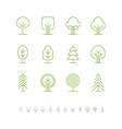 tree icons set 1 vector image