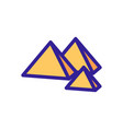 egypt pyramid icon isolated contour symbol vector image