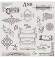 set various retro design elements vector image vector image