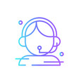 support feedback icons with blue gradient outline vector image vector image