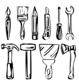tools set vector image