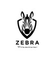 premium zebra head logo icon design vector image
