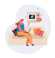 shopping online on website or mobile application vector image