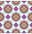 rosette shapes folk seamless pattern vector image vector image