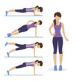 set of plank exercise vector image