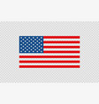 usa flag on transparent background isolated vector image