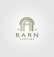line art barn logo design vector image vector image