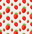 seamless pattern of ripe strawberry vector image