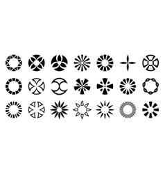 Set abstract geometric circular shapes Royalty Free Vector