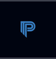 a simple and modern initial mp logo design vector image vector image
