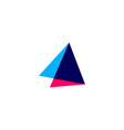 double triangle overlapping logo icon vector image