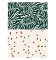 modern exotic jungle leaves pattern minimalist vector image vector image