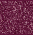 seamless vintage floral background vector image vector image
