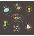 space cartoon style concept vector image
