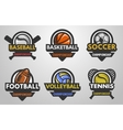 set of sports logos vector image