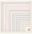 borders with corner elements vector image