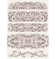 set vintage ornate borders vector image