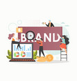 brand concept flat style design vector image vector image